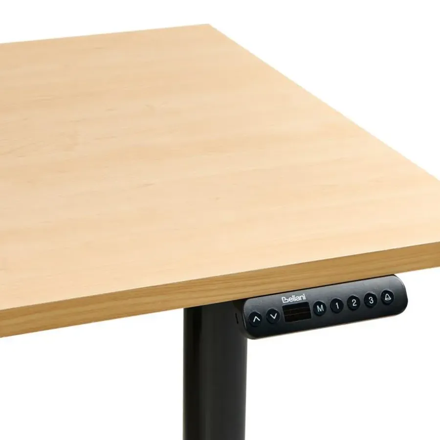 Leen Bakker DESTINAS - Elektr bureau - Zwart/Lichtbruin - 180 x 72 cm - Vezelplaat