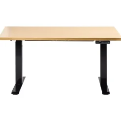 Bureaus-Leen Bakker DESTINES - Elektr bureau - Zwart/Lichtbruin - 120 x 60 cm - Vezelplaat