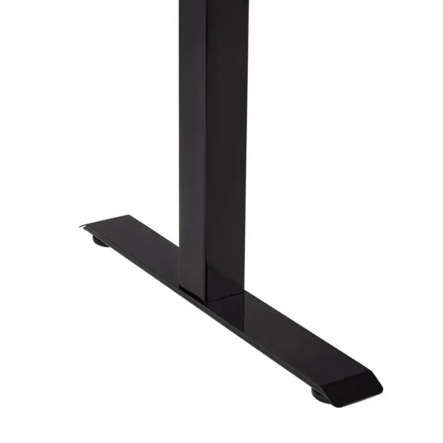 Bureaus-Leen Bakker DESTINES - Elektr bureau - Zwart/Lichtbruin - 120 x 60 cm - Vezelplaat