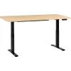 Bureaus-Leen Bakker DESTINES - Elektr bureau - Zwart/Lichtbruin - 180 x 72 cm - Vezelplaat