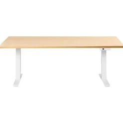 Bureaus-Leen Bakker DESTINES - Elektr bureau - Wit/Lichtbruin - 180 x 72 cm - Vezelplaat