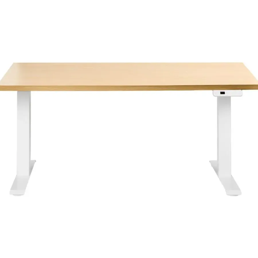 Leen Bakker DESTINES - Elektr bureau - Wit/Lichtbruin - 160 x 72 cm - Vezelplaat