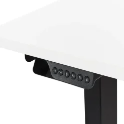 Bureaus-Beliani DESTINES - Elektrisch bureau - Zwart/Wit - Rechtszijdig - Vezelplaat