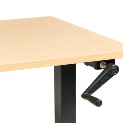 Bureaus-Leen Bakker DESTINES - Sta-bureau - Zwart/Lichtbruin - 120 x 72 cm - Vezelplaat