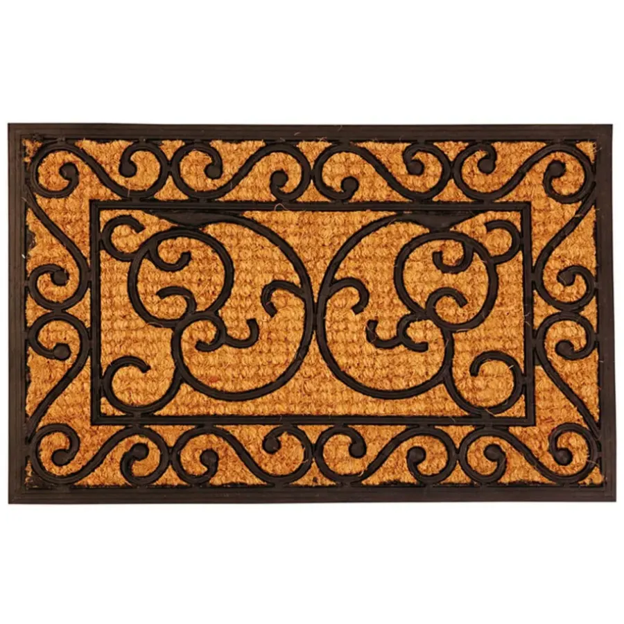 Deurmatten-Merkloos Deurmat - klassiek - 60 x 40 cm - rubber/kokos - schoonloopmat