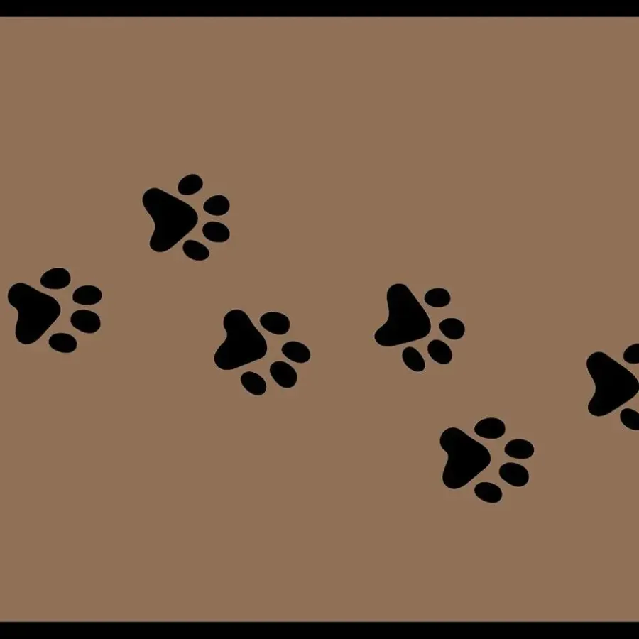 Vica International Deurmat Paw Print beige - 50x150 cm