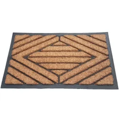 Deurmatten-IVOL Deurmat rubber/kokos 40x70 cm - Ruit