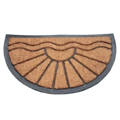 Deurmatten-IVOL Deurmat rubber/kokos 40x70 cm - Halfrond