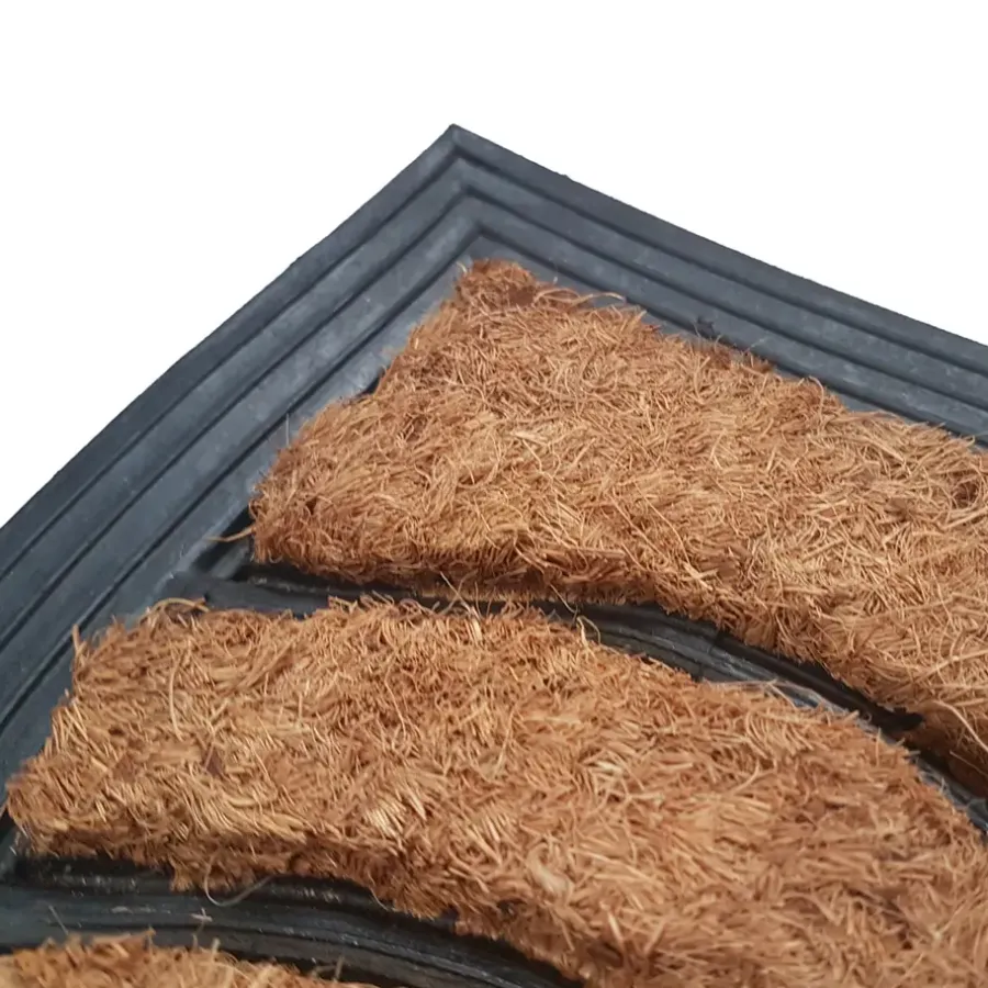 Deurmatten-IVOL Deurmat rubber/kokos 40x70 cm - Halfrond