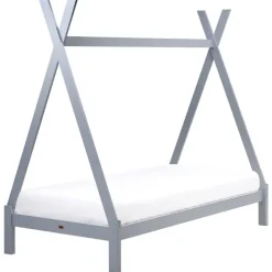 1-Persoons Bedden-Beliani DEVAY - Kinderbed - Grijs - 90 x 200 cm - Grenenhout