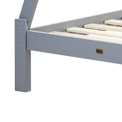 1-Persoons Bedden-Beliani DEVAY - Kinderbed - Grijs - 90 x 200 cm - Grenenhout