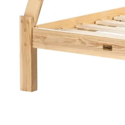 1-Persoons Bedden-Beliani DEVAY - Kinderbed - Lichtbruin - 90 x 200 cm - Grenenhout