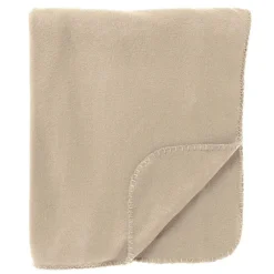 Textino DEX - plaid 130x160 cm - fleece deken - zacht en dun - Semolina - beige