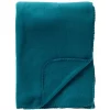 Textino DEX - plaid 130x160 cm - fleece deken - zacht en dun - Deep Lake - blauw