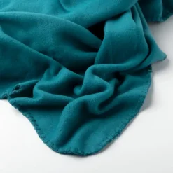Textino DEX - plaid 130x160 cm - fleece deken - zacht en dun - Deep Lake - blauw