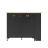 Bartafels-DIAGONE Draaibare bar Manchester - zwart/eikenlook