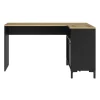 DIAGONE Hoekbureau Manchester - 136x88cm - Zwart/Eikenkleur