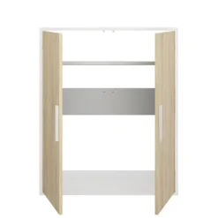 DIAGONE Kledingkast Under - onder trap of plafond 2 deuren - wit/hout