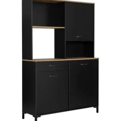 Buffetkasten-DIAGONE Microgolfkast Manchester - 119 x 41 x 180 cm - Helvezia Oak-design