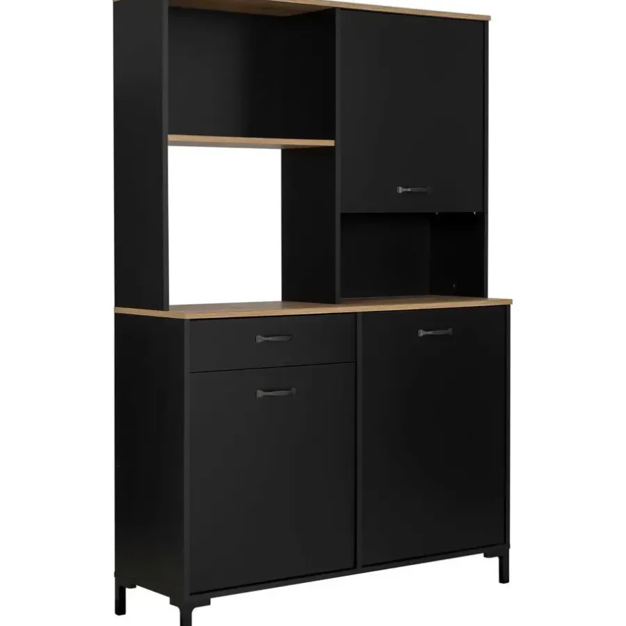 Buffetkasten-DIAGONE Microgolfkast Manchester - 119 x 41 x 180 cm - Helvezia Oak-design