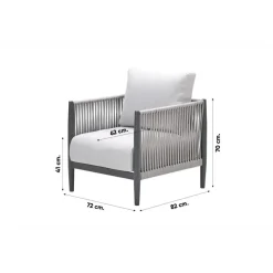Garden Impressions Diamo loungeset - 3-delig - carbon black - grey sand - valley sand