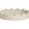 Leen Bakker Dienblad Scallop - off-white - Ø25 cm