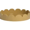 Leen Bakker Dienblad Scallop - oker - Ø25 cm