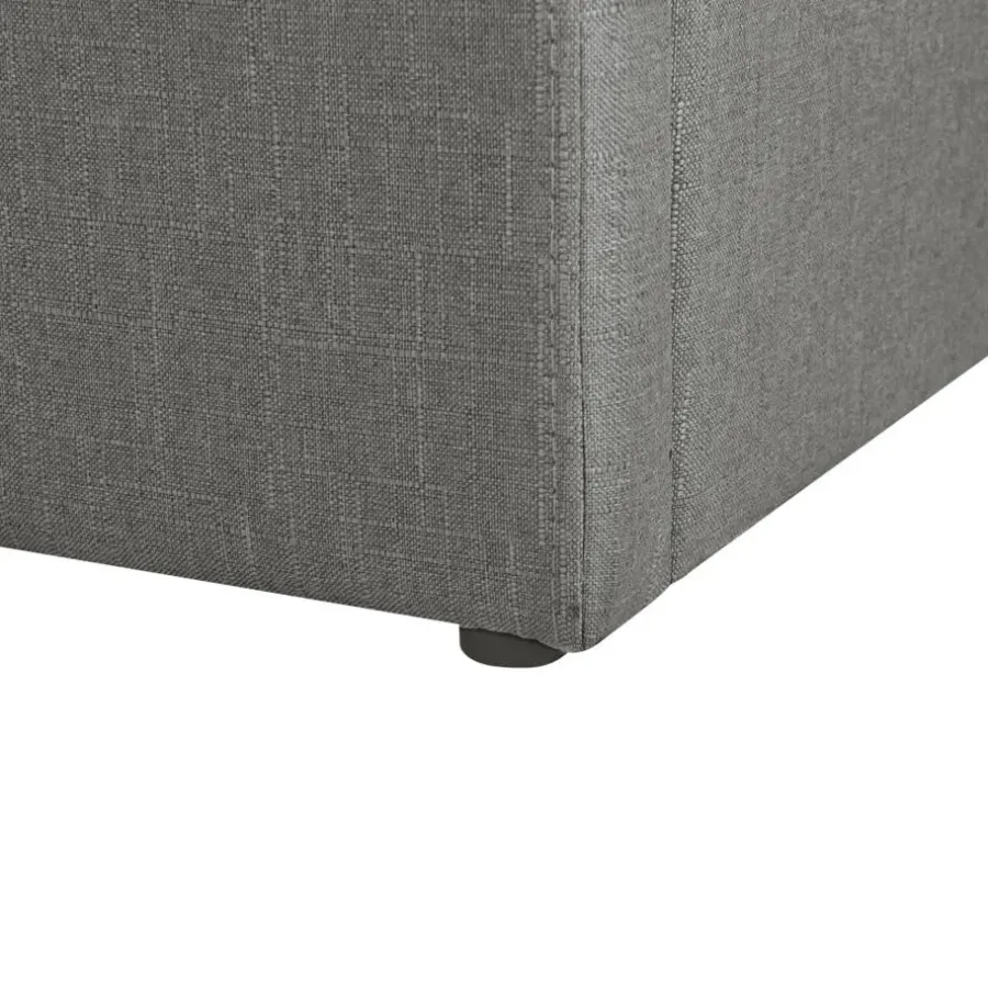 Beliani DINAN - Tweepersoonsbed - Grijs - 160 x 200 cm - Polyester