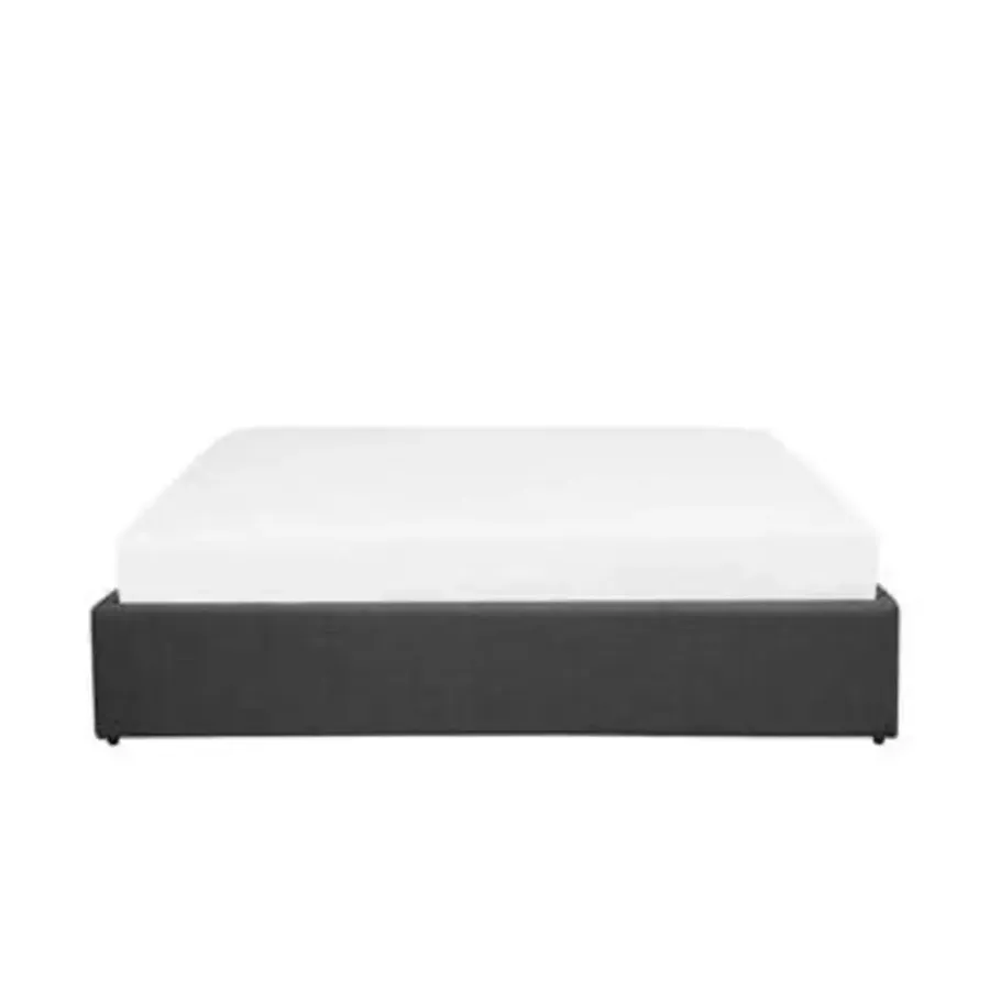 Beliani DINAN - Tweepersoonsbed - Grijs - 160 x 200 cm - Polyester
