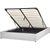 Beliani DINAN - Tweepersoonsbed - Lichtgrijs - 160 x 200 cm - Polyester