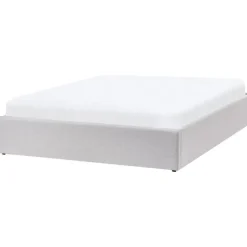 Beliani DINAN - Tweepersoonsbed - Lichtgrijs - 160 x 200 cm - Polyester