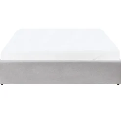 Beliani DINAN - Tweepersoonsbed - Lichtgrijs - 160 x 200 cm - Polyester