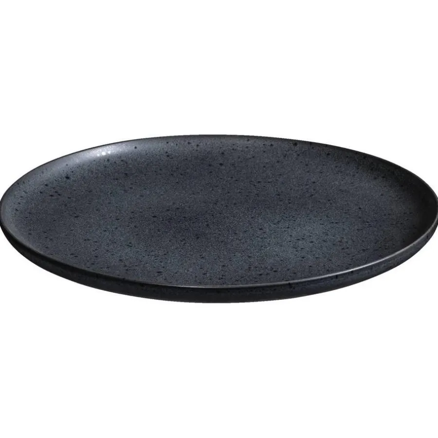Leen Bakker Dinerbord Liz -zwart - Stoneware - Ø28 cm