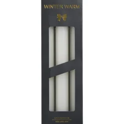 Kaarsen-Leen Bakker Dinerkaars Winterwarm off-white - 6 stuks