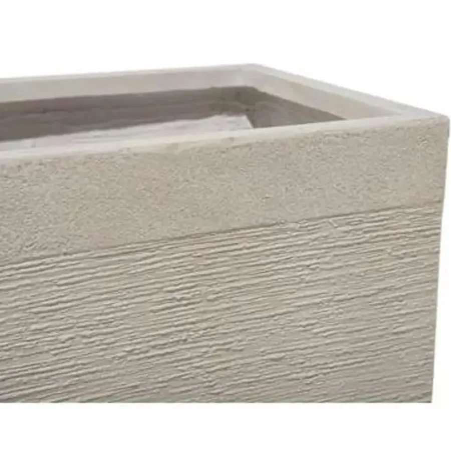 Bloempotten Voor Binnen-Beliani DION - Plantenbak - Lichtbeige - 40 cm - Klei-vezelmengsel