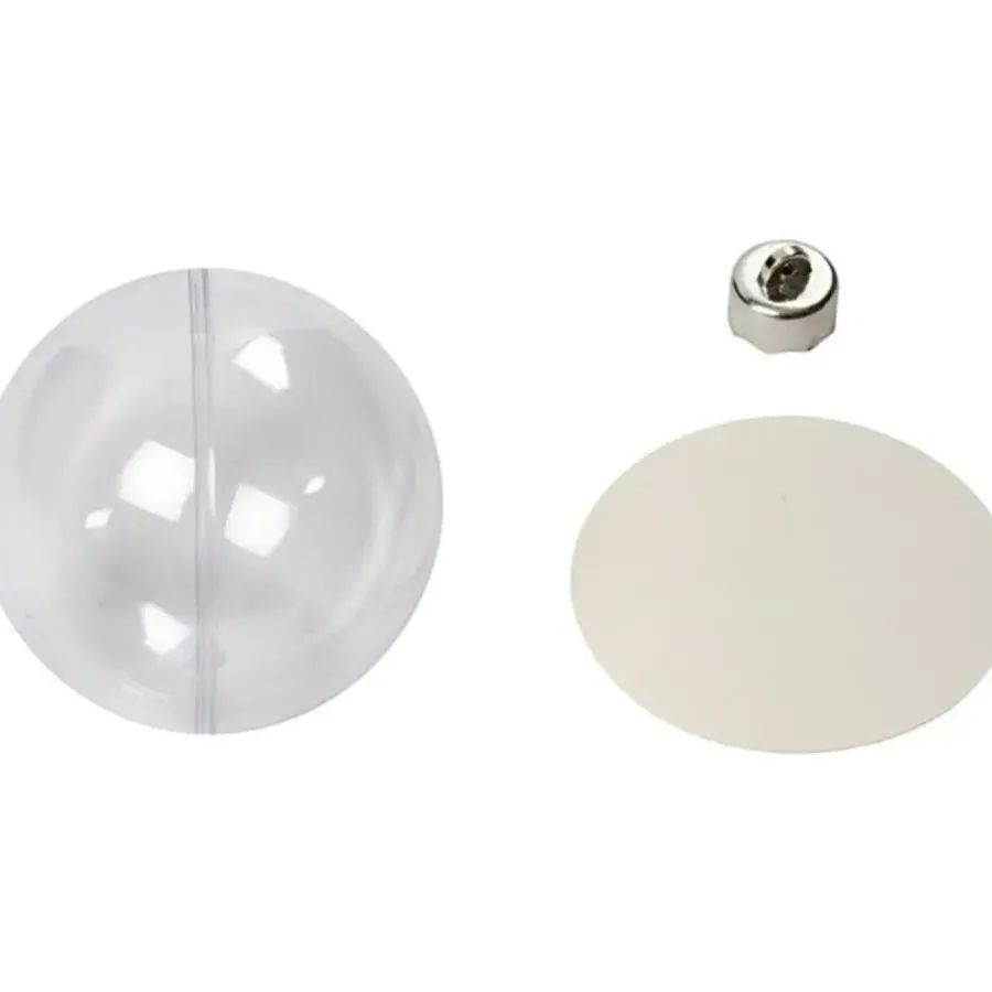 Kerstdecoratie-Merkloos DIY Kerstballen - 5x - transparant - D8 cm - kunststof