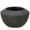 Bloempotten Voor Binnen-DK Design Bloempot Maya - verweerd zwart - D25 x H16 cm - rustiek