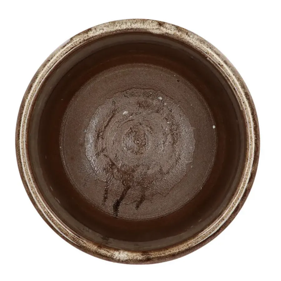 Bloempotten Voor Binnen-DK Design Bloempot model Brown Glaze - taupe - D18 x H20 cm - glanzend