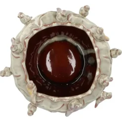 DK Design Bloempot/plantenpot Vogels - mosgroen - D26 x H20 cm
