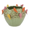 Bloempotten Voor Binnen-DK Design Bloempot/plantenpot Vogels - pistache - D26 x H20 cm