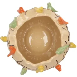 Bloempotten|Bloempotten Voor Binnen-DK Design Bloempot/plantenpot Vogels - zandkleurig - D26 x H20 cm