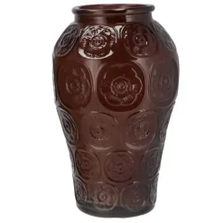 DK Design boeket vaas Circle - glas - donkerbruin - 15 x 25 cm
