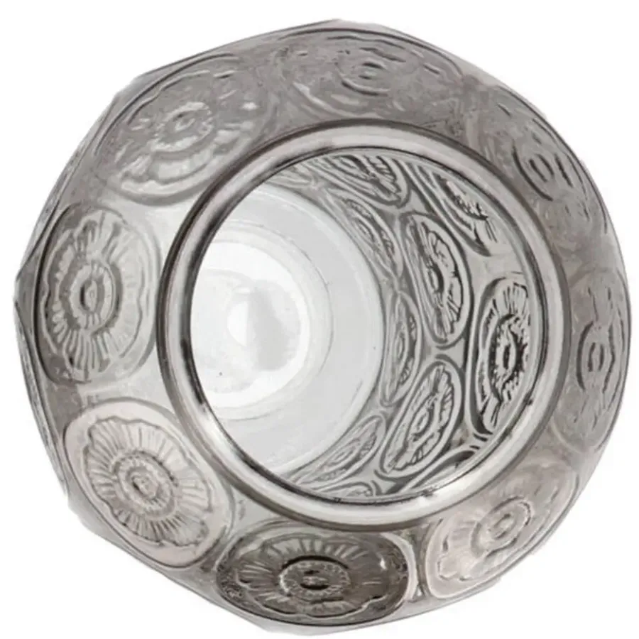 DK Design boeket vaas Circle - glas - donkergrijs - 15 x 25 cm
