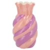 Vazen-DK Design boeket vaas Sweety - keramiek - roze/paars - 15 x 30 cm