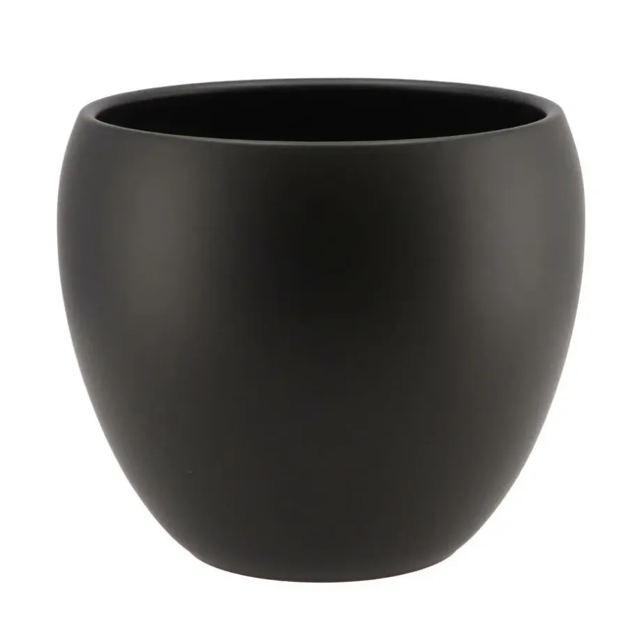 Bloempotten Voor Binnen-DK Design plantenpot - Vinci - zwart mat - D19 x H22 cm