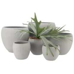 Bloempotten Voor Binnen-DK Design Plantenpot - Vinci - lichtgrijs mat - D13 x H14 cm