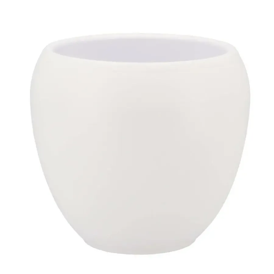 Bloempotten|Bloempotten Voor Binnen-DK Design plantenpot - Vinci - wit mat - D15 x H17 cm