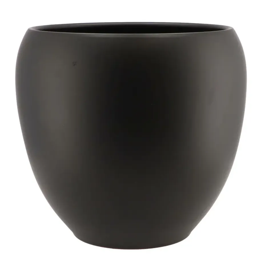 Bloempotten|Bloempotten Voor Binnen-DK Design plantenpot - Vinci - zwart mat - D29 x H31 cm