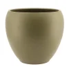 DK Design plantenpot Vinci - olijfgroen mat - D24 x H27 cm