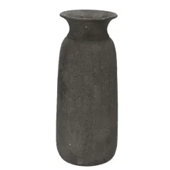 Vazen-DK Design vaas kruik model Maya - verweerd zwart - D18 x H40 cm - rustiek